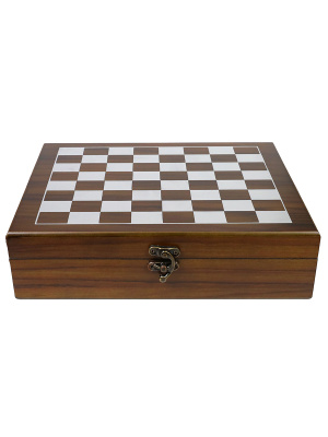 картинка Комплект игр 2 в 1 в деревянном футляре (русское лото, шахматы), 26х19х7 см от магазина Gamesdealer.ru