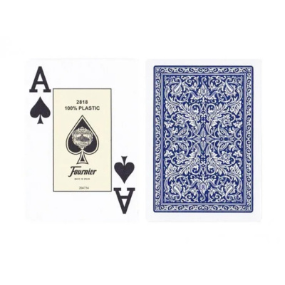 картинка Карты "Fournier 2818 blue" 100% пластик от магазина Gamesdealer.ru