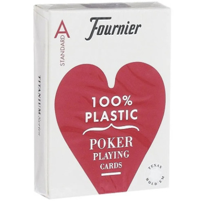 Карты "Fournier no. 2800 jumbo index red" 100% пластик