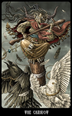 картинка Карты Таро The Slavic Legends Tarot - LARGE Version 14cm, Taroteca / Славянские Легенды 14 см, золот от магазина Gamesdealer.ru