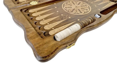 картинка Нарды резные "Тёмный Узор 2" 60, Mirzoyan от магазина Gamesdealer.ru