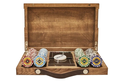 Набор для покера Crown на 200 фишек в кейсе из ясеня, Partida