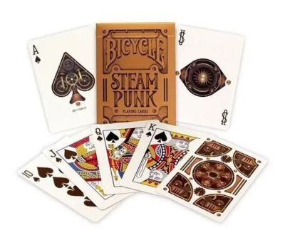 картинка Карты "Bicycle Gold Steampunk" магазин Gamesdealer.ru являющийся официальным дистрибьютором в России  картинка Карты "Bicycle Gold Steampunk" от магазина Gamesdealer.ru