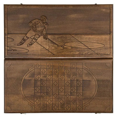 картинка Нарды резные "Хоккей", Ustyan от магазина Gamesdealer.ru