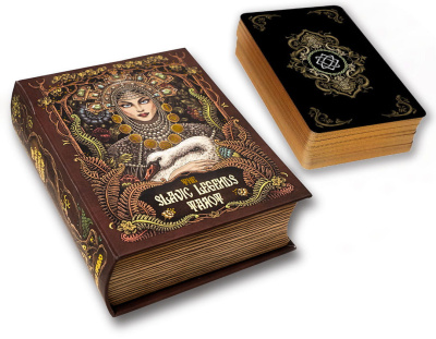 картинка Карты Таро The Slavic Legends Tarot 12cm Gold, Taroteca / Славянские Легенды 12 см золотой срез от магазина Gamesdealer.ru