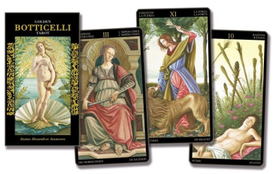 картинка Карты Таро "Atanassov Golden Botticelli Tarot" Lo Scarabeo / Атанасов Золотое Таро Боттичелли от магазина Gamesdealer.ru