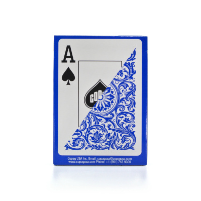 картинка Карты "1546 Elite Plastic Poker Size Jumbo Index blue Single deck" от магазина Gamesdealer.ru