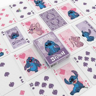 картинка Карты "Disney Bicycle Stitch Purple" от магазина Gamesdealer.ru