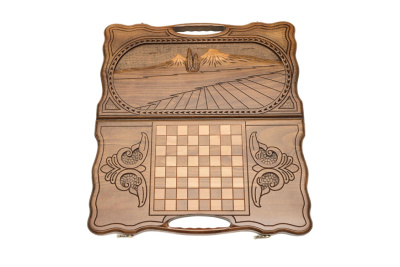 картинка Нарды резные "Арарат" с ручкой 50, Haleyan от магазина Gamesdealer.ru