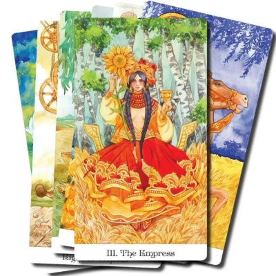 картинка Карты Таро "Tarot of The Golden Wheel" US Games / Таро Золотое Колесо от магазина Gamesdealer.ru