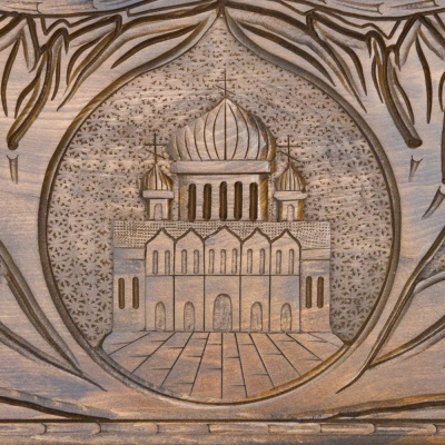 картинка Нарды резные "Храм Христа Спасителя", Petrosyan от магазина Gamesdealer.ru