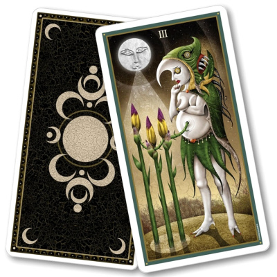 картинка Карты Таро "Deviant Moon Tarot Miniature Borderless" US Games / Девиантное Лунное Таро Миниатюрное от магазина Gamesdealer.ru
