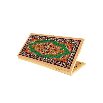 картинка Нарды + Шашки Аравия Зеленые малые (Россия, дерево, 40 см), Partida от магазина Gamesdealer.ru