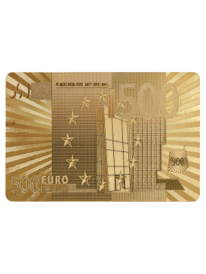 картинка Карты игральные пластиковые золотые 500 ЕВРО (54 шт.) от магазина Gamesdealer.ru