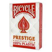 Карты "Bicycle Prestige Rider 100% Plastic Jumbo red"