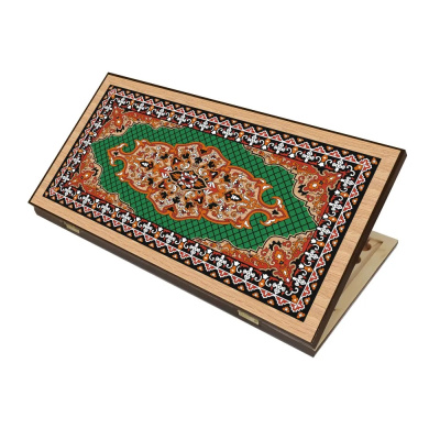 картинка Нарды + Шашки Сирия Зеленые средние (Россия, дерево, 50 см), Partida от магазина Gamesdealer.ru