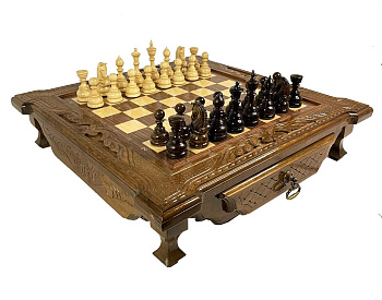 картинка Шахматы резные в ларце с ящиками 50, Haleyan от магазина GamesDealer.ru