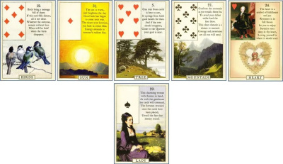 картинка Карты Таро "Mille Lenormand Blue Bird" Reprint / Ленорман Синяя Птица TAROMANIA от магазина Gamesdealer.ru