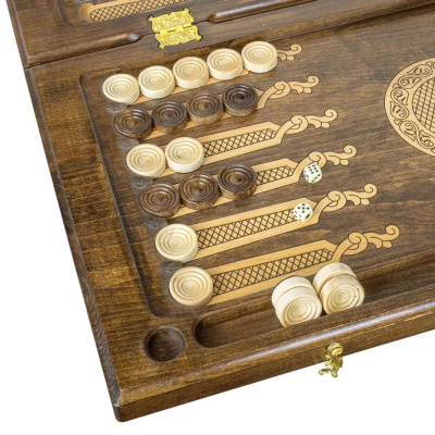 картинка Нарды резные "Гексагон 3" 60, Mkhitaryan от магазина Gamesdealer.ru