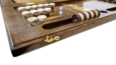 картинка Нарды резные "Герб РФ 4" 60, Mirzoyan от магазина Gamesdealer.ru