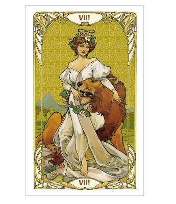 картинка Карты Таро "Golden art Nouveau Tarot mini (New Edition - Gold Printing ink)" Lo Scarabeo / Мини Карт от магазина Gamesdealer.ru