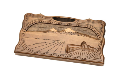 картинка Нарды резные "Арарат и Хор Вирап" с ручкой 50, Haleyan от магазина Gamesdealer.ru