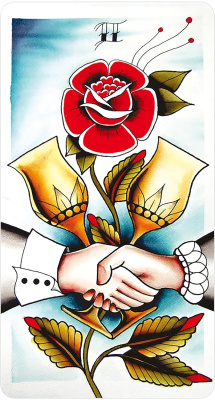 картинка Карты Таро "Eight Coins Tattoo Tarot Borderless Miniature" US Games / Миниатюрное издание «Т от магазина Gamesdealer.ru