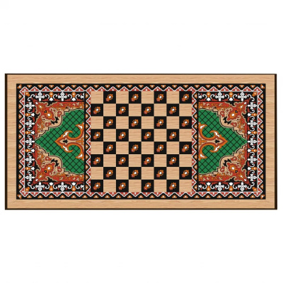 картинка Нарды + Шашки Сирия Зеленые большие (Россия, дерево, 60 см), Partida от магазина Gamesdealer.ru