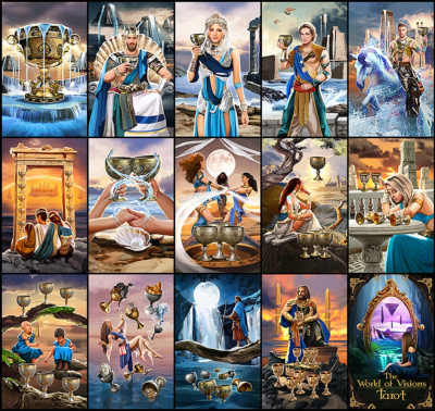 картинка Карты Таро The World of Visions Tarot 12cm, Taroteca / Мир Видений 12 см золотой срез от магазина Gamesdealer.ru
