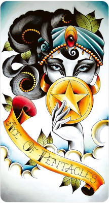 картинка Карты Таро "Eight Coins Tattoo Tarot Borderless Miniature" US Games / Миниатюрное издание «Т от магазина Gamesdealer.ru