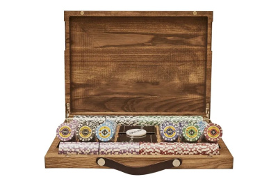 Набор для покера Crown на 500 фишек в кейсе из ясеня, Partida