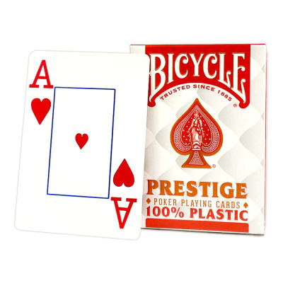 картинка Карты "Bicycle Prestige Rider 100% Plastic Jumbo red" от магазина Gamesdealer.ru