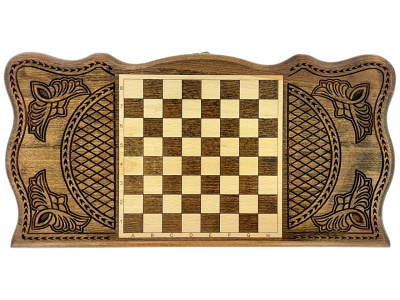 картинка Нарды резные "Тёмный Узор 4" 50, Mirzoyan от магазина Gamesdealer.ru