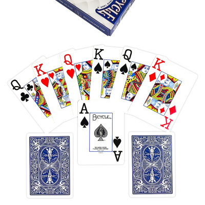 картинка Карты "Bicycle Prestige Rider 100% Plastic Jumbo blue" от магазина Gamesdealer.ru