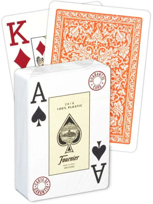 картинка Карты "Fournier 2818 orange" 100% пластик от магазина Gamesdealer.ru