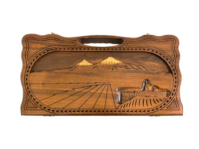 картинка Нарды резные "Арарат и Хор Вирап" с ручкой 60, Haleyan от магазина Gamesdealer.ru