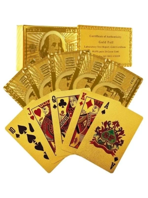 картинка Карты игральные для покера Блеск (54 шт), золотые от магазина Gamesdealer.ru