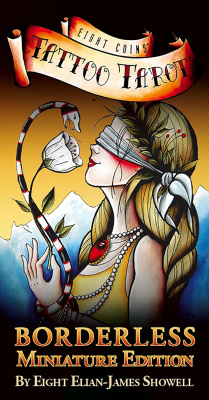 Карты Таро "Eight Coins Tattoo Tarot Borderless Miniature" US Games / Миниатюрное издание «Т Карты Таро "Eight Coins Tattoo Tarot Borderless Miniature" US Games / Миниатюрное издание «Т