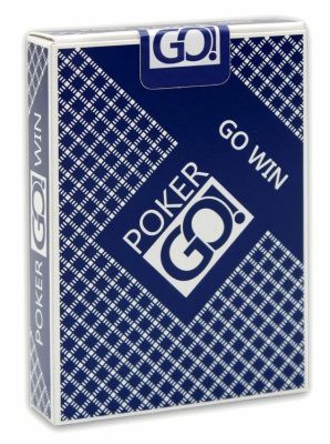 Игральные карты серия "PokerGo" blue  54 шт/колода (poker size index jumbo, 63*88 мм)