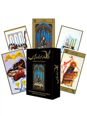 картинка Карты Таро "Salvador Dali Deluxe Tarot: Gilded Deck & Book" US Games/ Сальвадор Дали Делюкс от магазина Gamesdealer.ru