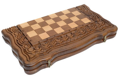 картинка Шахматы + нарды резные "Бриз" 50, Haleyan от магазина Gamesdealer.ru