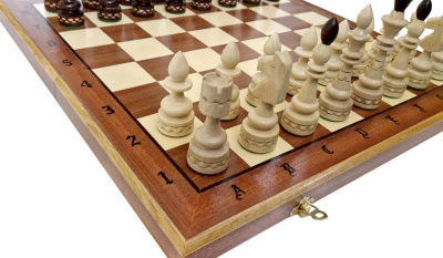 картинка u119FШахматы "Индия-3" 50 см маркетри, Madon (деревянные, Польша) от магазина Gamesdealer.ru