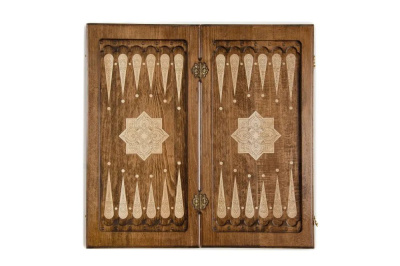 картинка Нарды резные "Золотой Узор 3", Mirzoyan от магазина Gamesdealer.ru