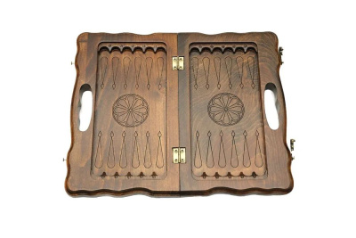 картинка Нарды резные "Корона" с ручкой 30, Haleyan от магазина Gamesdealer.ru