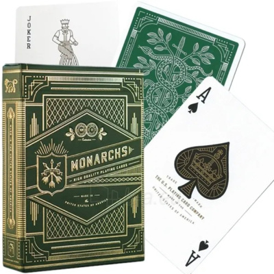картинка Карты "Theory11 Green Monarchs" магазин Gamesdealer.ru являющийся официальным дистрибьютором в России  картинка Карты "Theory11 Green Monarchs" от магазина Gamesdealer.ru
