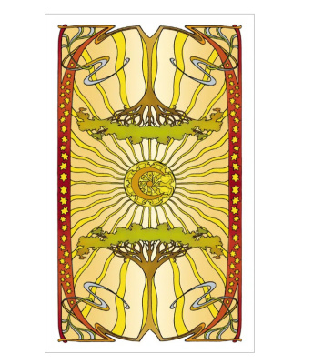 картинка Карты Таро "Golden art Nouveau Tarot mini (New Edition - Gold Printing ink)" Lo Scarabeo / Мини Карт от магазина Gamesdealer.ru