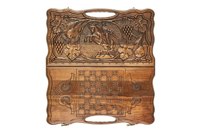 картинка Нарды резные "Всадник" с ручкой 50, Haleyan от магазина Gamesdealer.ru