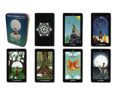 картинка Карты Таро "Sun and Moon In a Tin" US Games / Солнце и Луна в жестяной коробке от магазина Gamesdealer.ru