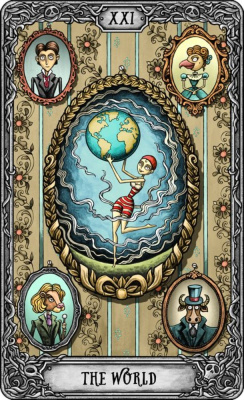 картинка Карты Таро The Dark Mansion Tarot deck 12cm Version 4rd, Taroteca / Темный Особняк, 12 см, золотой с от магазина Gamesdealer.ru