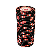 Фишки для игры в покер Casino Royale номиналом 100 (25шт)